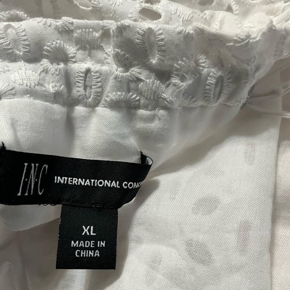 INC International Concepts White Eyelet Maxi Dress - Picture 7 of 7
